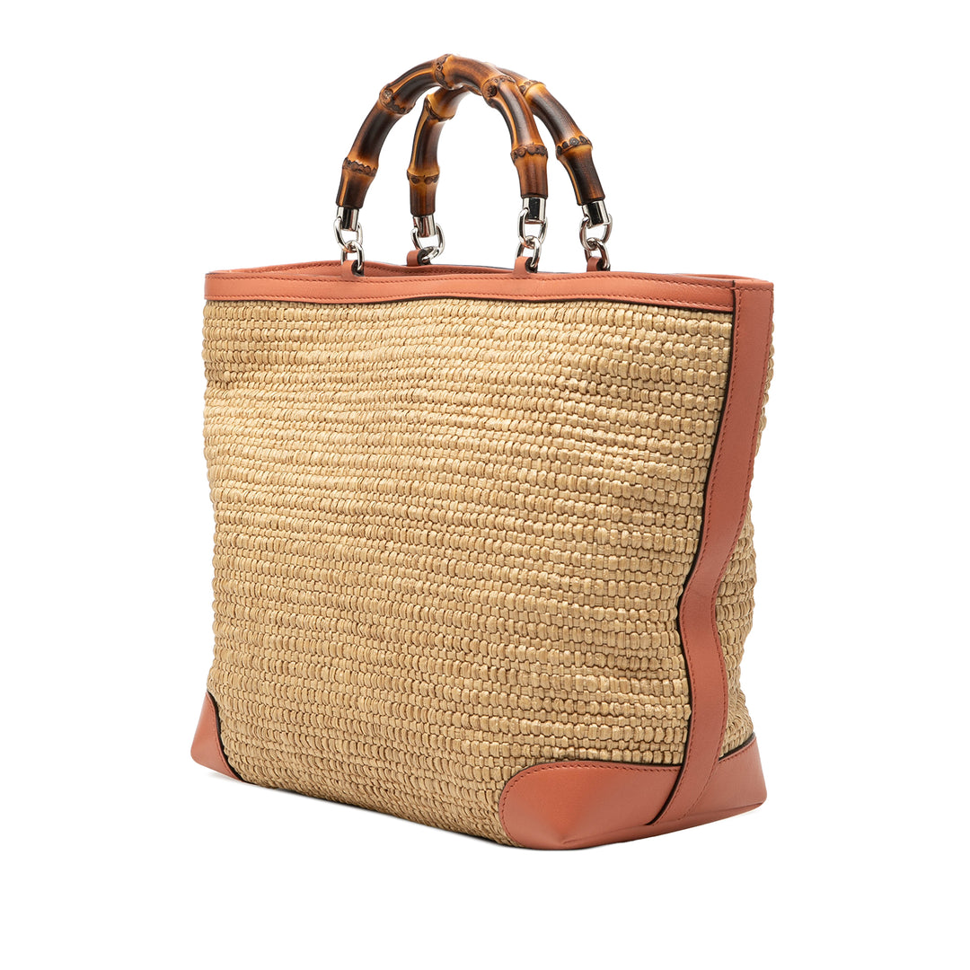 Gucci Raffia Bamboo Childrens Cabas
