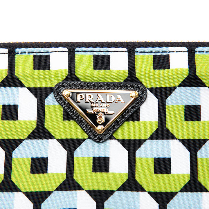 Prada Tessuto Stampato Wristlet Pochette