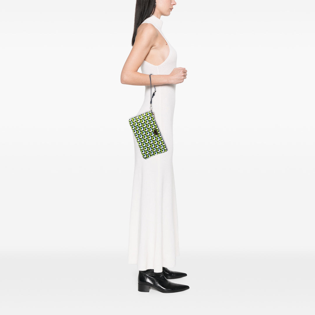 Prada Tessuto Stampato Wristlet Pochette
