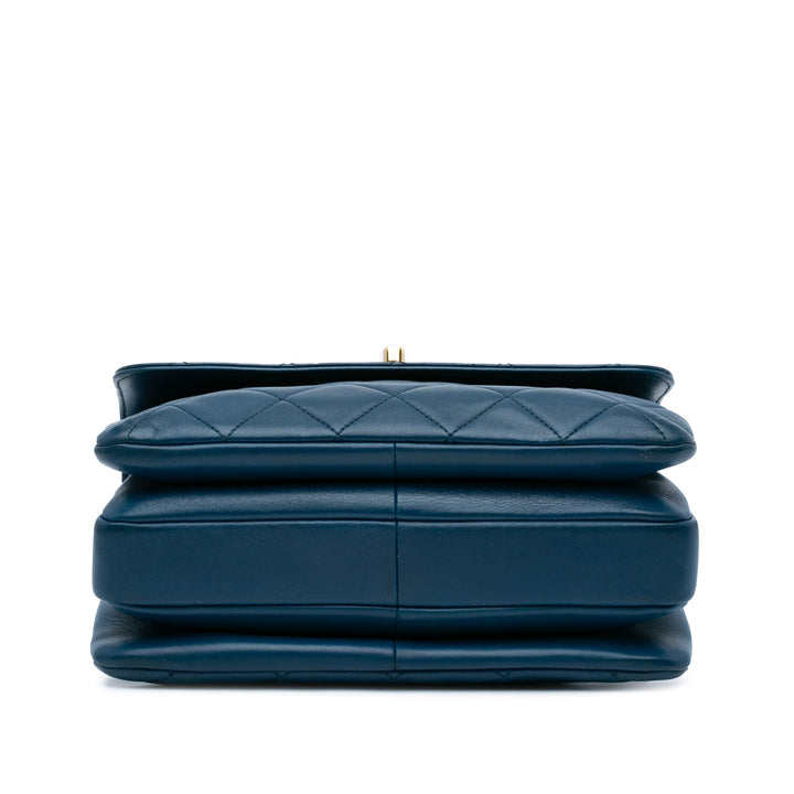 Small Quilted Lambskin Trendy CC Flap Blue - Gaby Paris