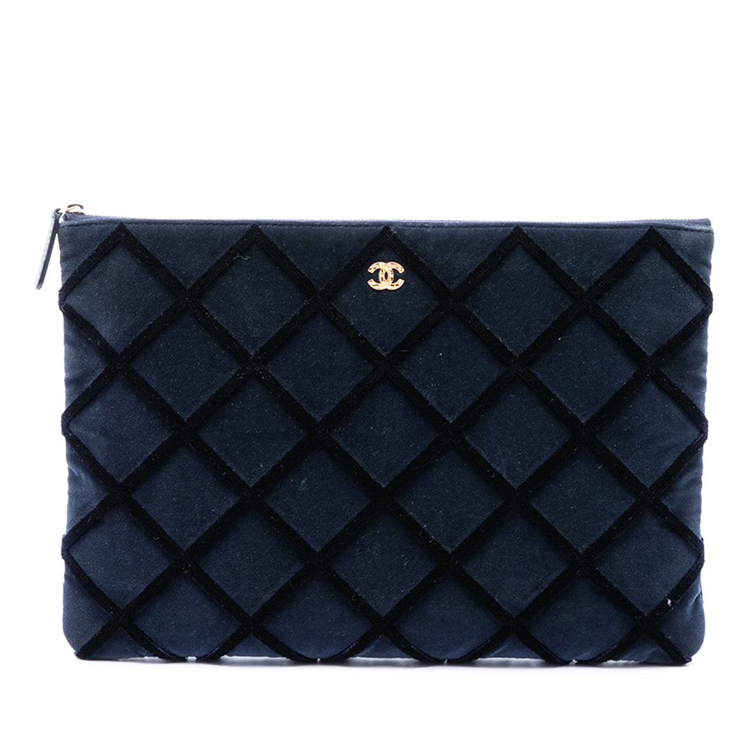 Matelassé O Étui Pochette Grand Bleu