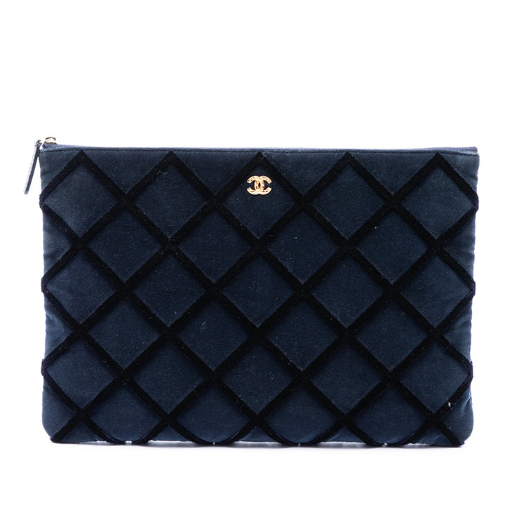 Matelassé O Étui Pochette Grand Bleu
