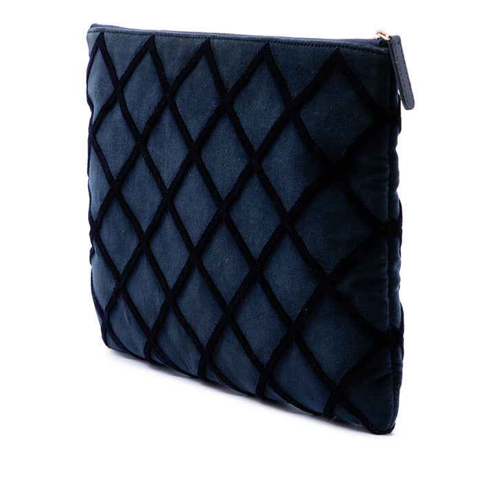 Matelassé O Étui Pochette Grand Bleu