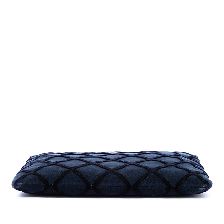 Matelassé O Étui Pochette Grand Bleu
