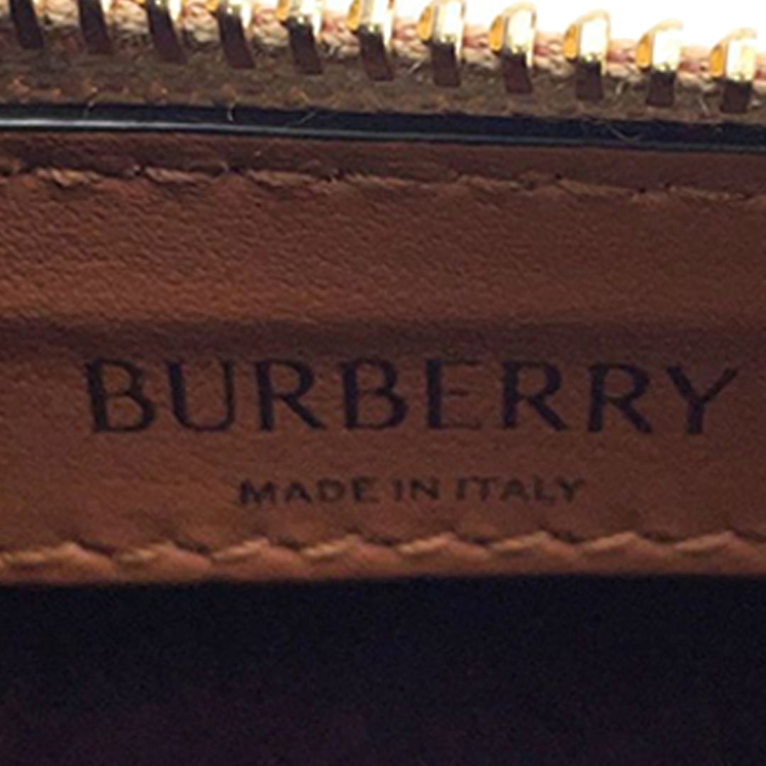 Burberry Mini House Check Coated Toile Bowling Bag Marron – GABY PARIS Authentique