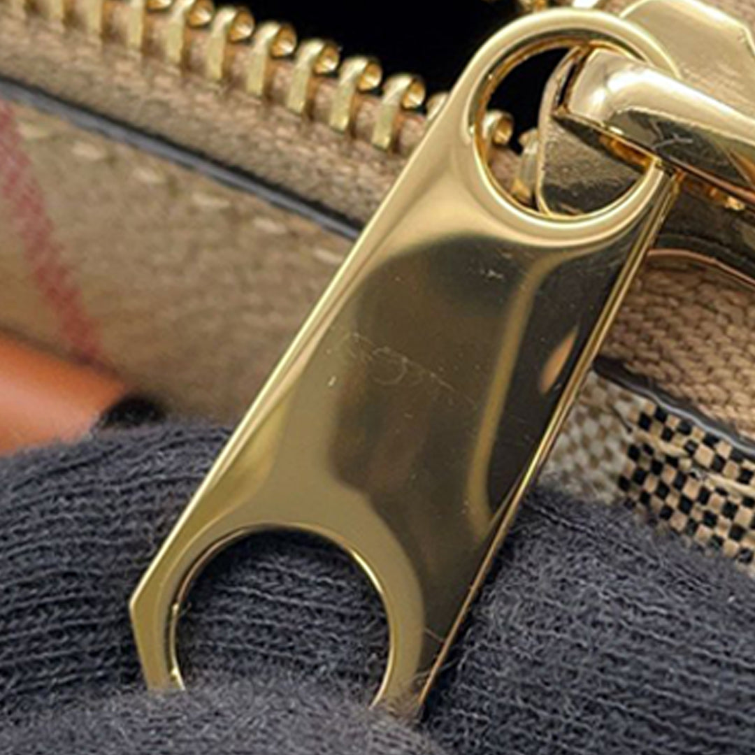 Burberry Mini House Check Coated Toile Bowling Bag Marron – GABY PARIS Authentique