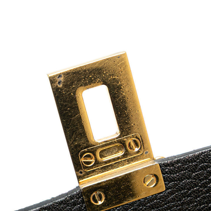 Large Grained Lambskin Drew Crossbody Black - Gaby Paris