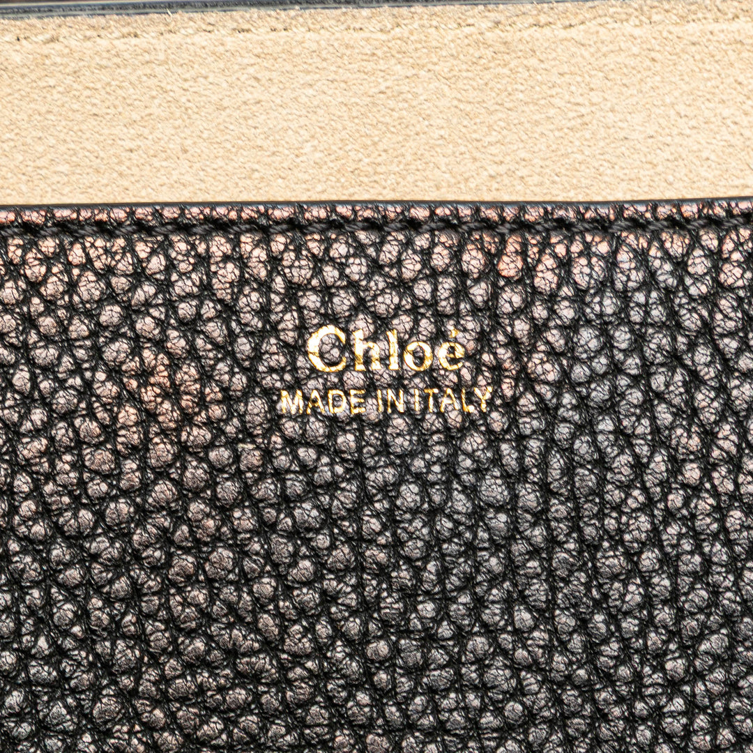 Large Grained Lambskin Drew Crossbody Black - Gaby Paris