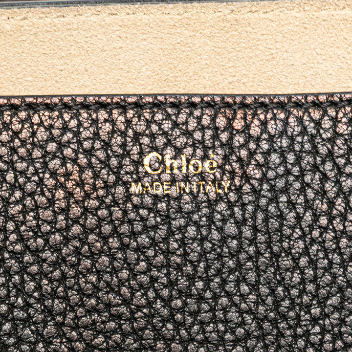 Large Grained Lambskin Drew Crossbody Black - Gaby Paris
