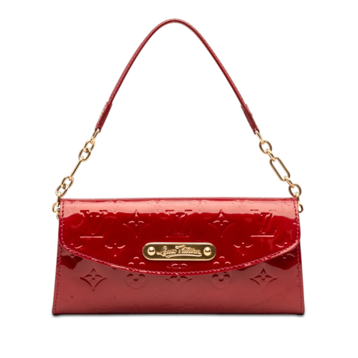 Louis Vuitton Sunset Boulevard Cuir verni Monogram Rouge – vue principale – GABY PARIS