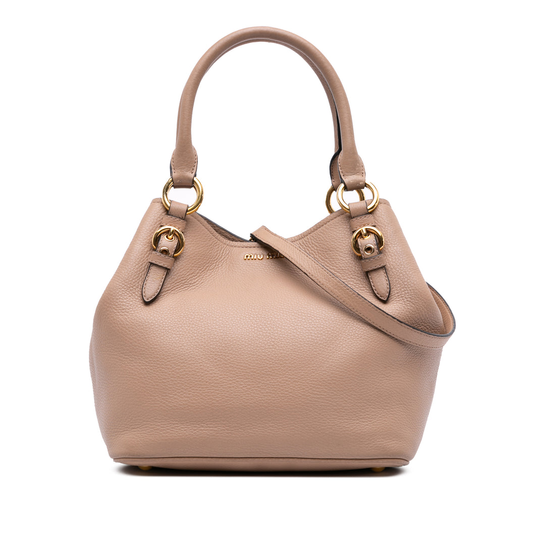 Vitello Phenix Satchel Brown - Gaby Paris