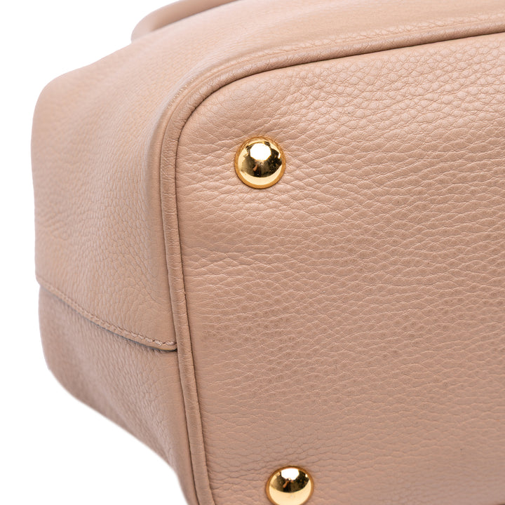 Vitello Phenix Satchel Brown - Gaby Paris