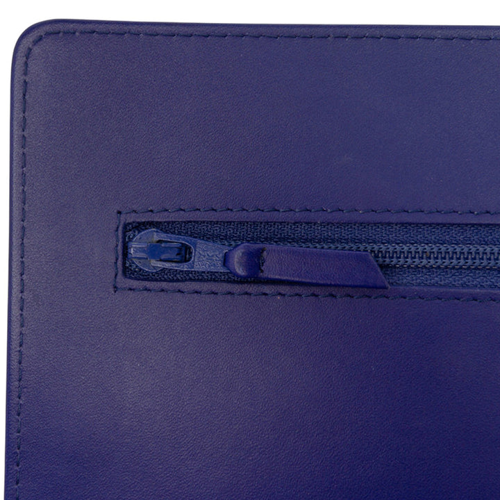 Chanel CC Cuir verni Caviar Wallet On Chain Bleu