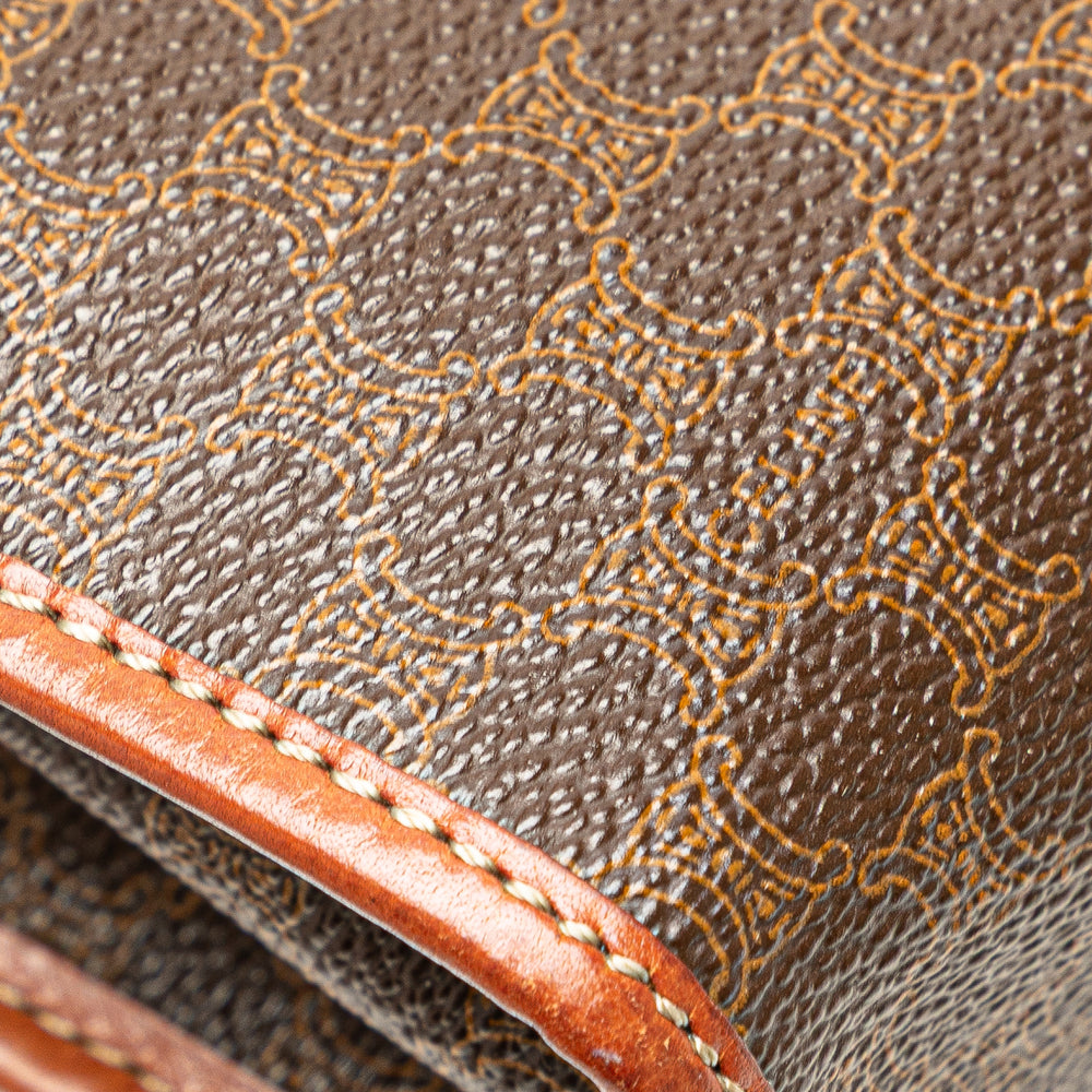 Macadam Coated Canvas Clutch Brown - Gaby Paris