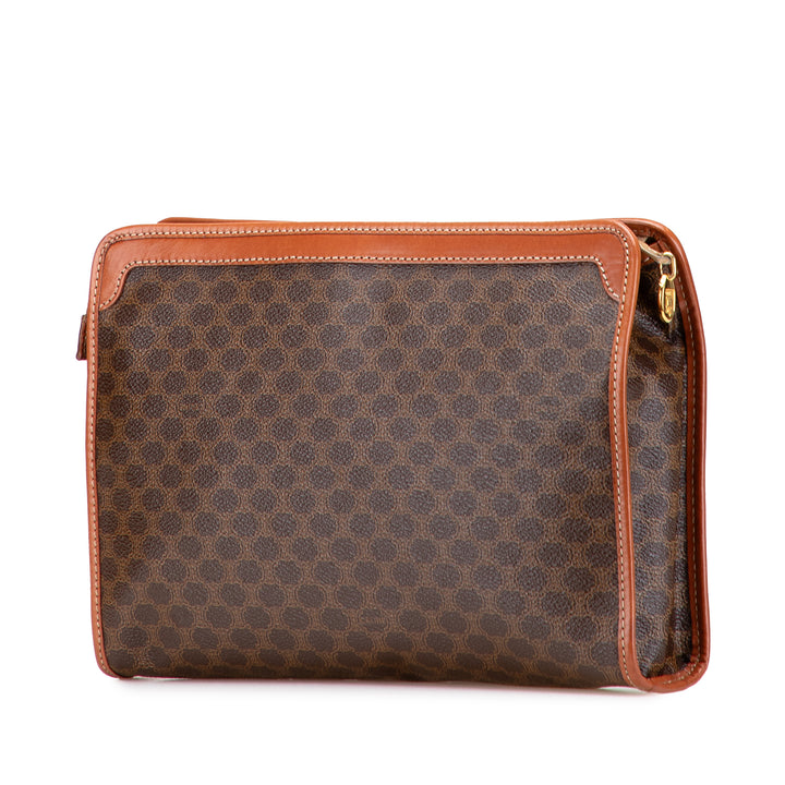Macadam Coated Canvas Clutch Brown - Gaby Paris