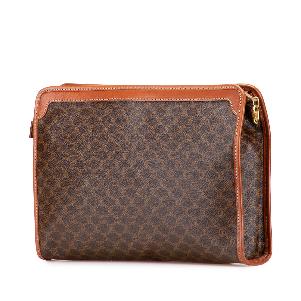 Macadam Coated Canvas Clutch Brown - Gaby Paris