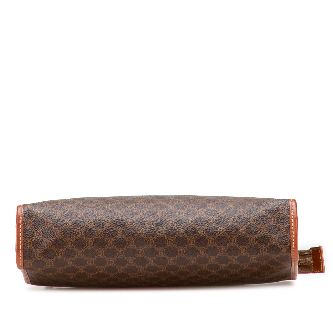Macadam Coated Canvas Clutch Brown - Gaby Paris