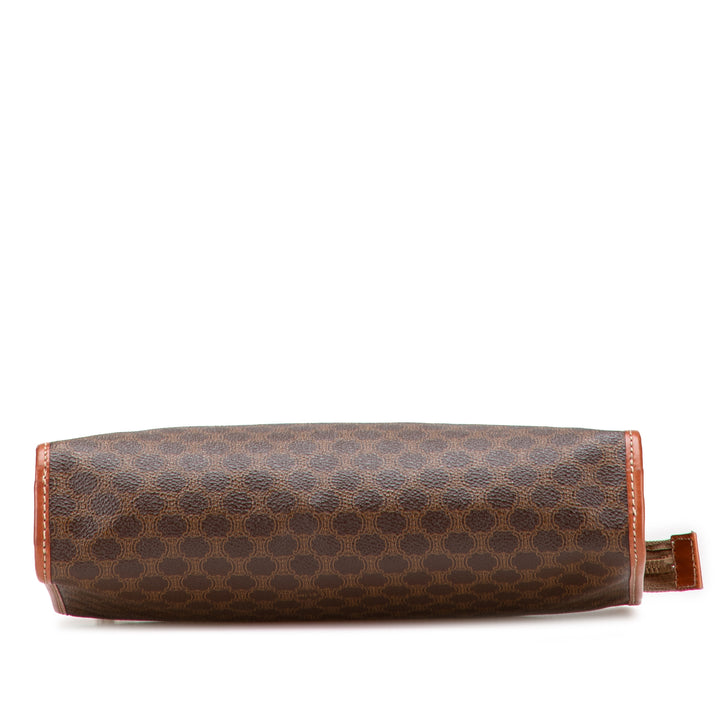 Macadam Coated Canvas Clutch Brown - Gaby Paris