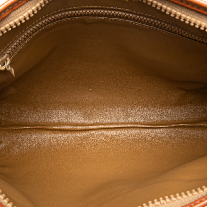 Macadam Coated Canvas Clutch Brown - Gaby Paris