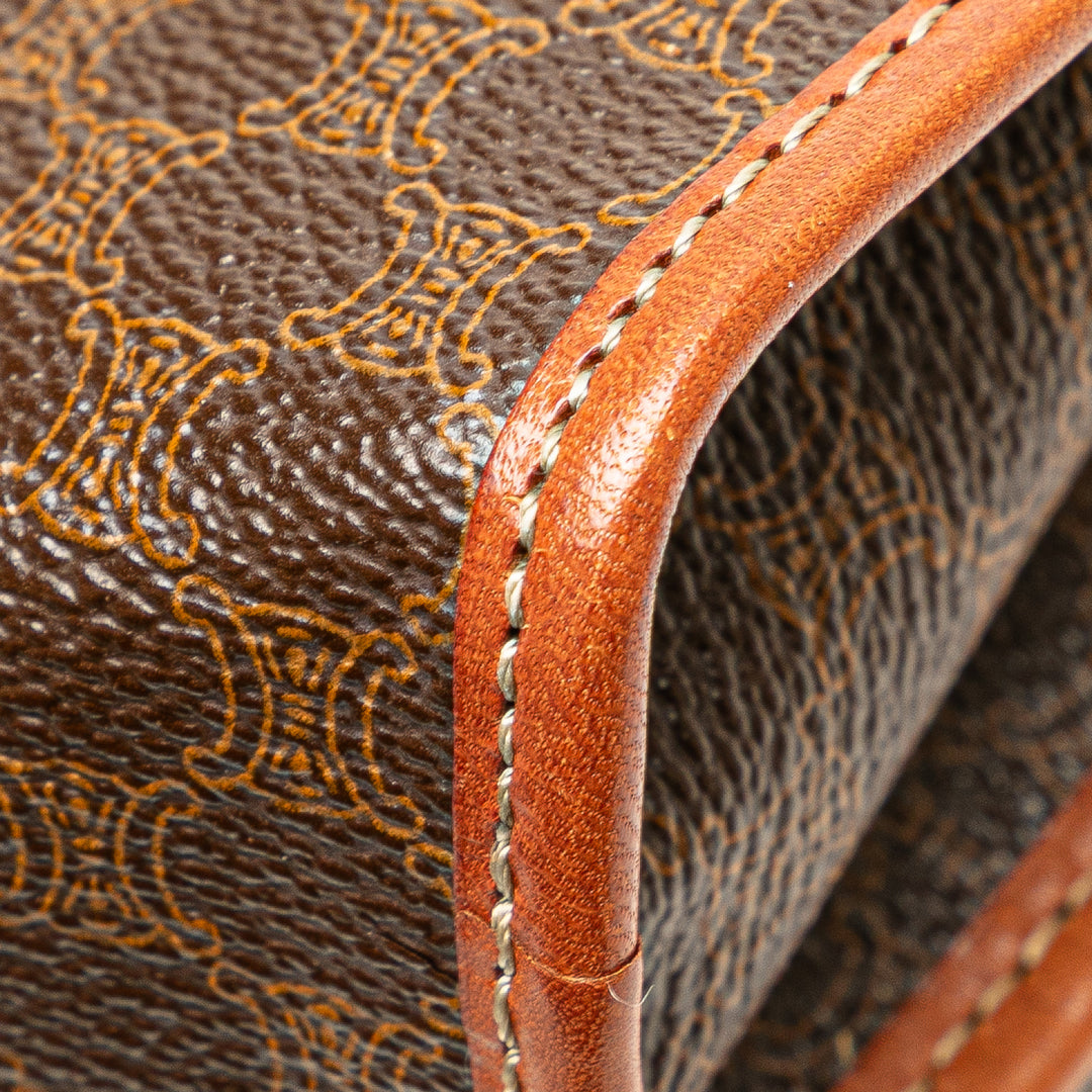 Macadam Coated Canvas Clutch Brown - Gaby Paris