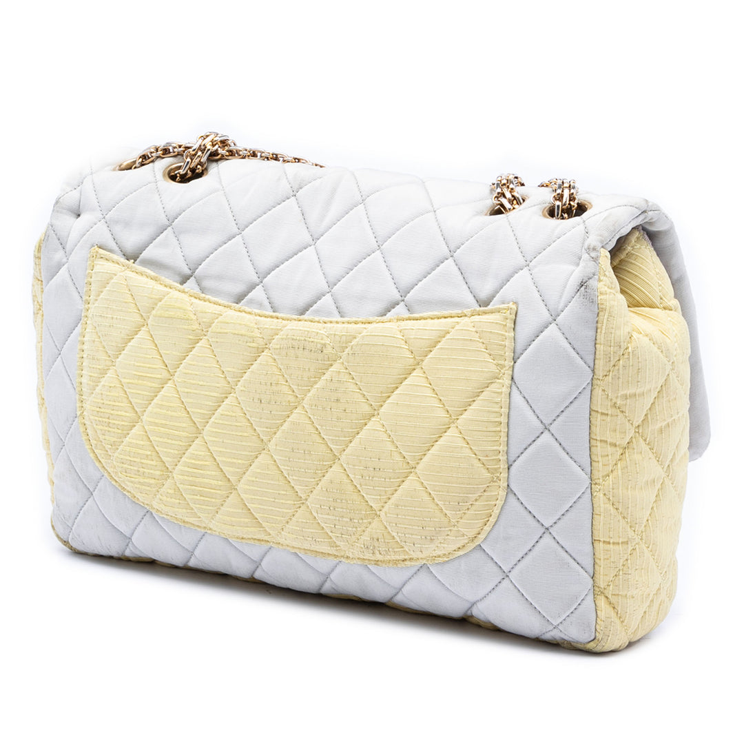 Chanel Tricolor Matelassé Grosgrain Satin Reissue 2.55 Simple rabat 227