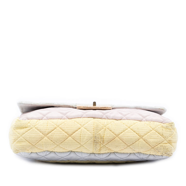 Chanel Tricolor Matelassé Grosgrain Satin Reissue 2.55 Simple rabat 227