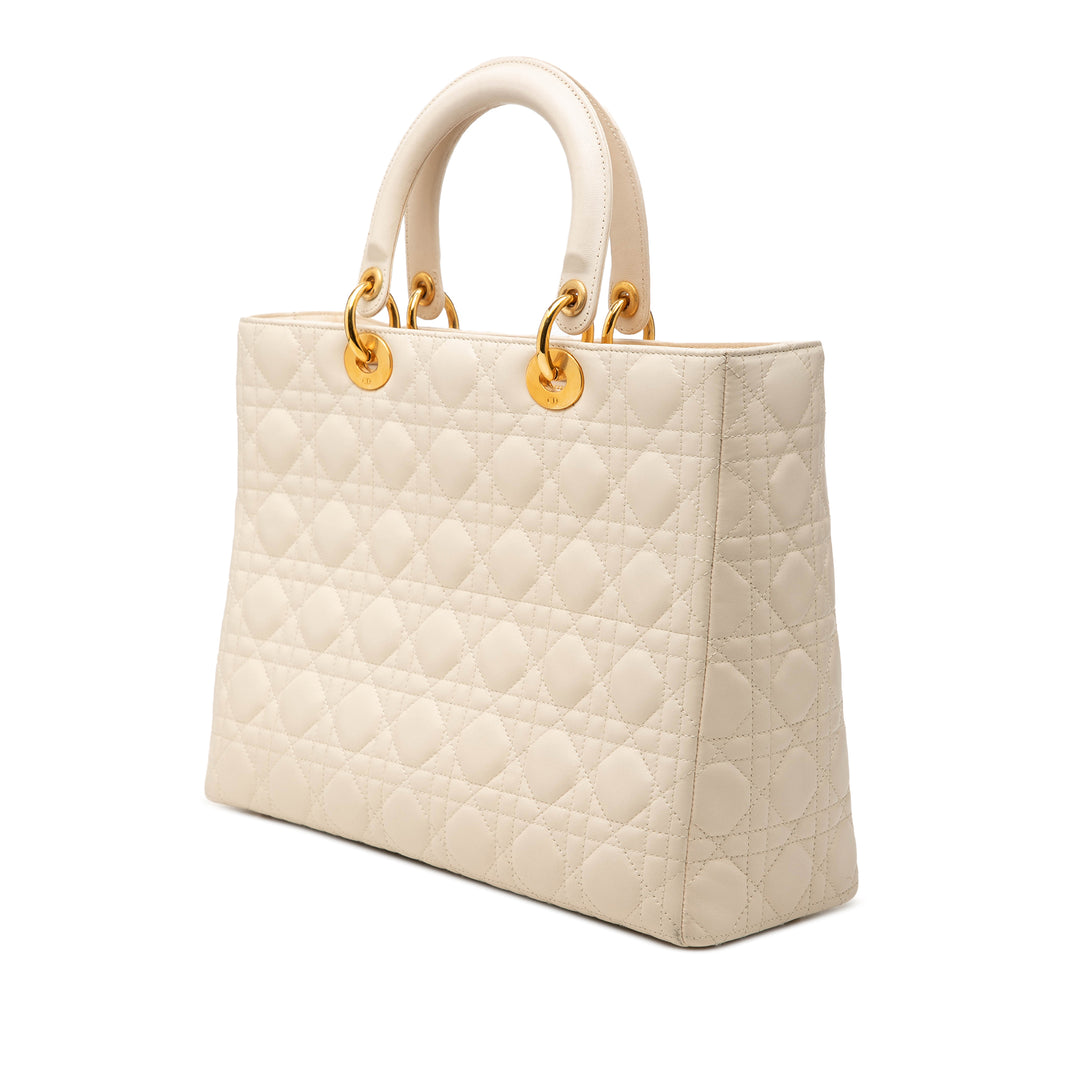 Dior Large Cuir d’agneau Cannage Lady Dior