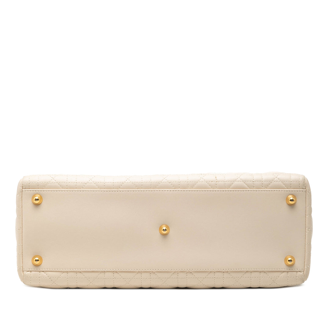 Dior Large Cuir d’agneau Cannage Lady Dior
