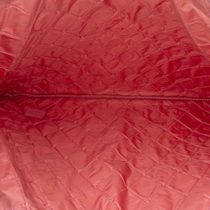 Large Quilted Caviar O Case Clutch Pink - Gaby Paris