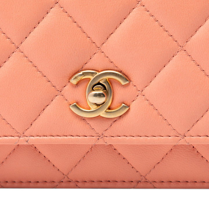 Chanel CC Matelassé Cuir d’agneau Perle Crush Wallet on Chain