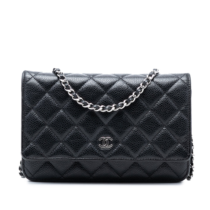 Chanel CC Matelassé Caviar Wallet on Chain