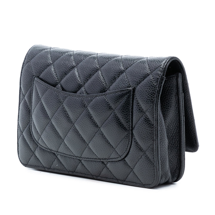 Chanel CC Matelassé Caviar Wallet on Chain