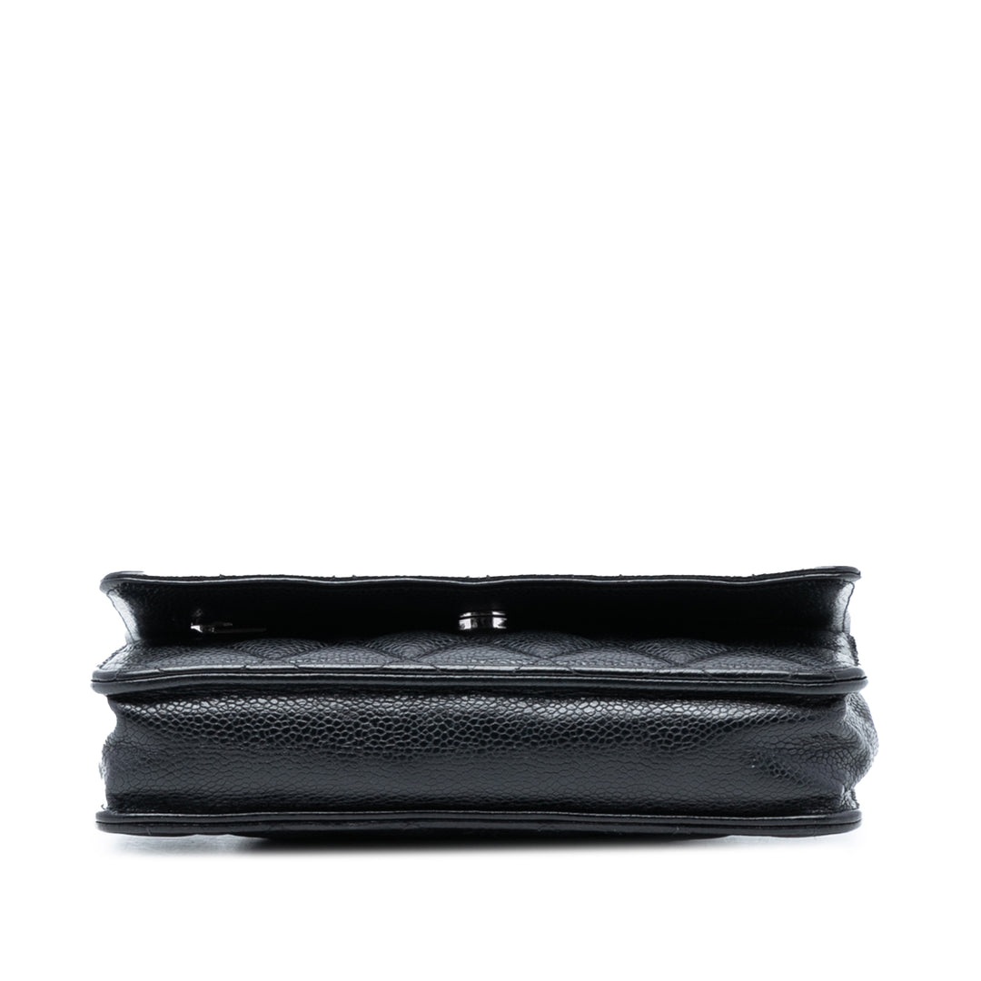 Chanel CC Matelassé Caviar Wallet on Chain