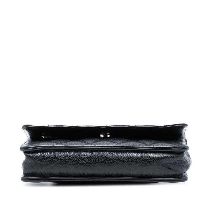 Chanel CC Matelassé Caviar Wallet on Chain