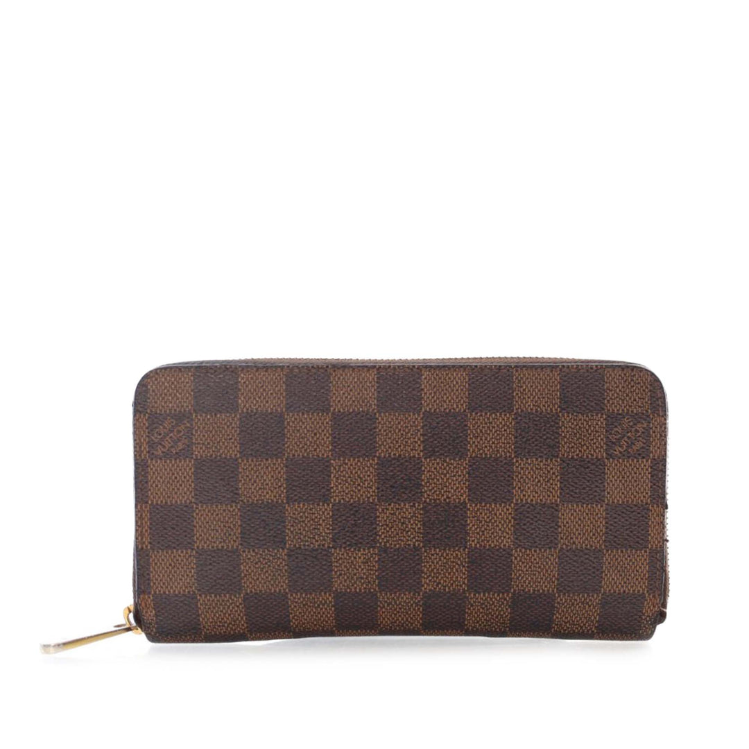 Damier Ebene Zippy Long Wallet Brown - Gaby Paris