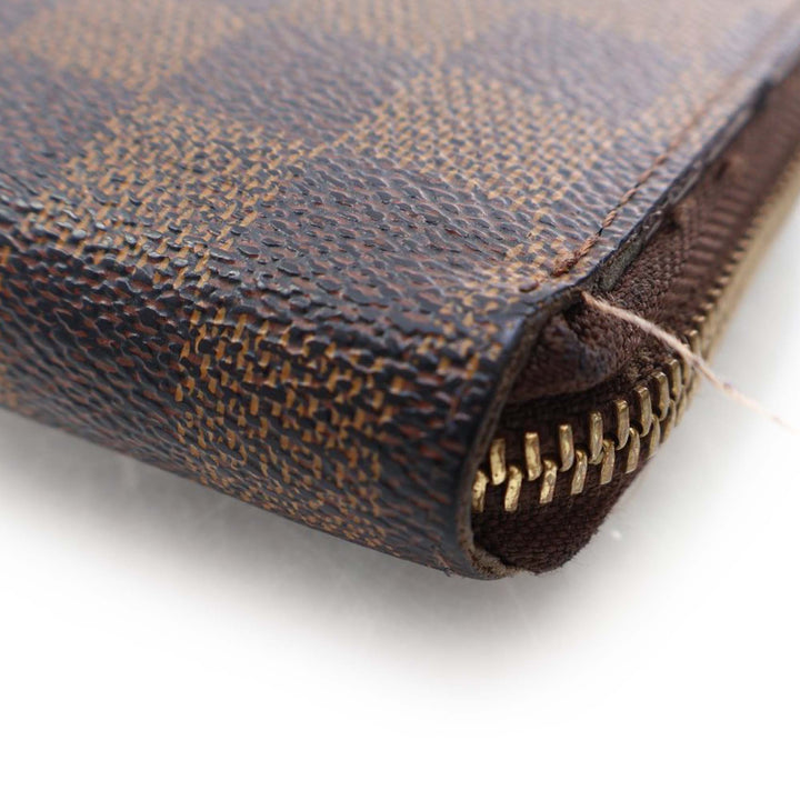 Damier Ebene Zippy Long Wallet Brown - Gaby Paris