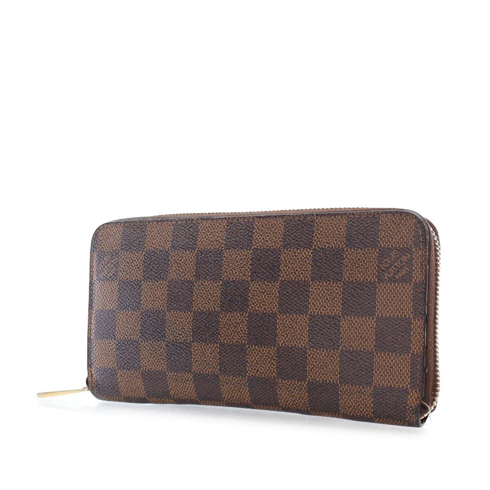Damier Ebene Zippy Long Wallet Brown - Gaby Paris