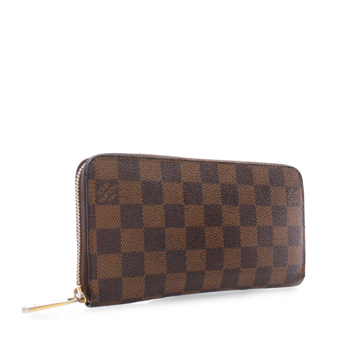 Damier Ebene Zippy Long Wallet Brown - Gaby Paris