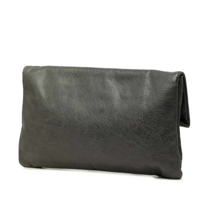 Balenciaga Motocross Giant 12 Enveloppe Pochette Cuir d'agneau Gris