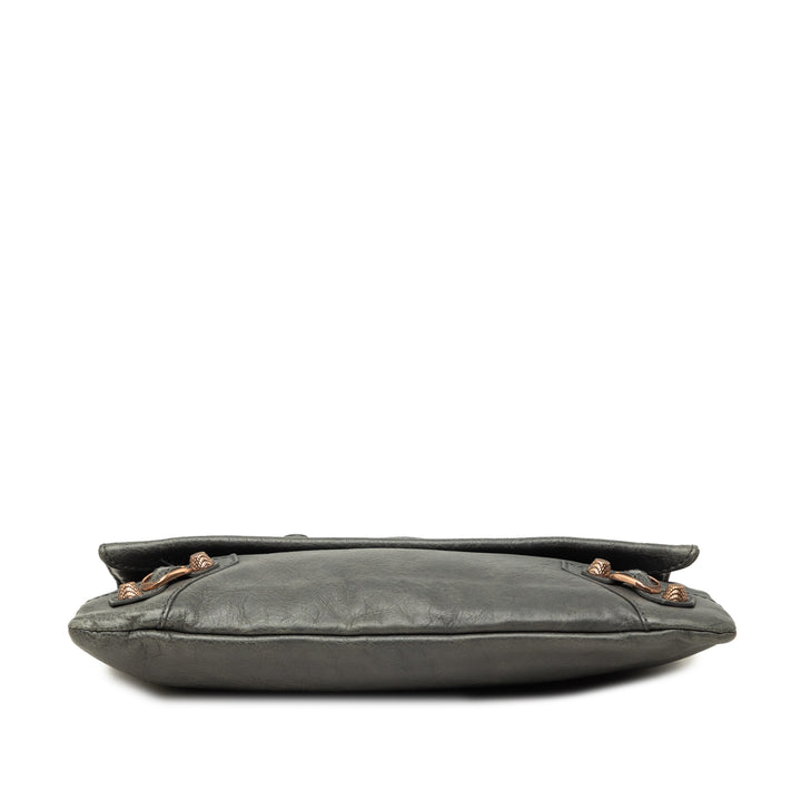 Balenciaga Motocross Giant 12 Enveloppe Pochette Cuir d'agneau Gris