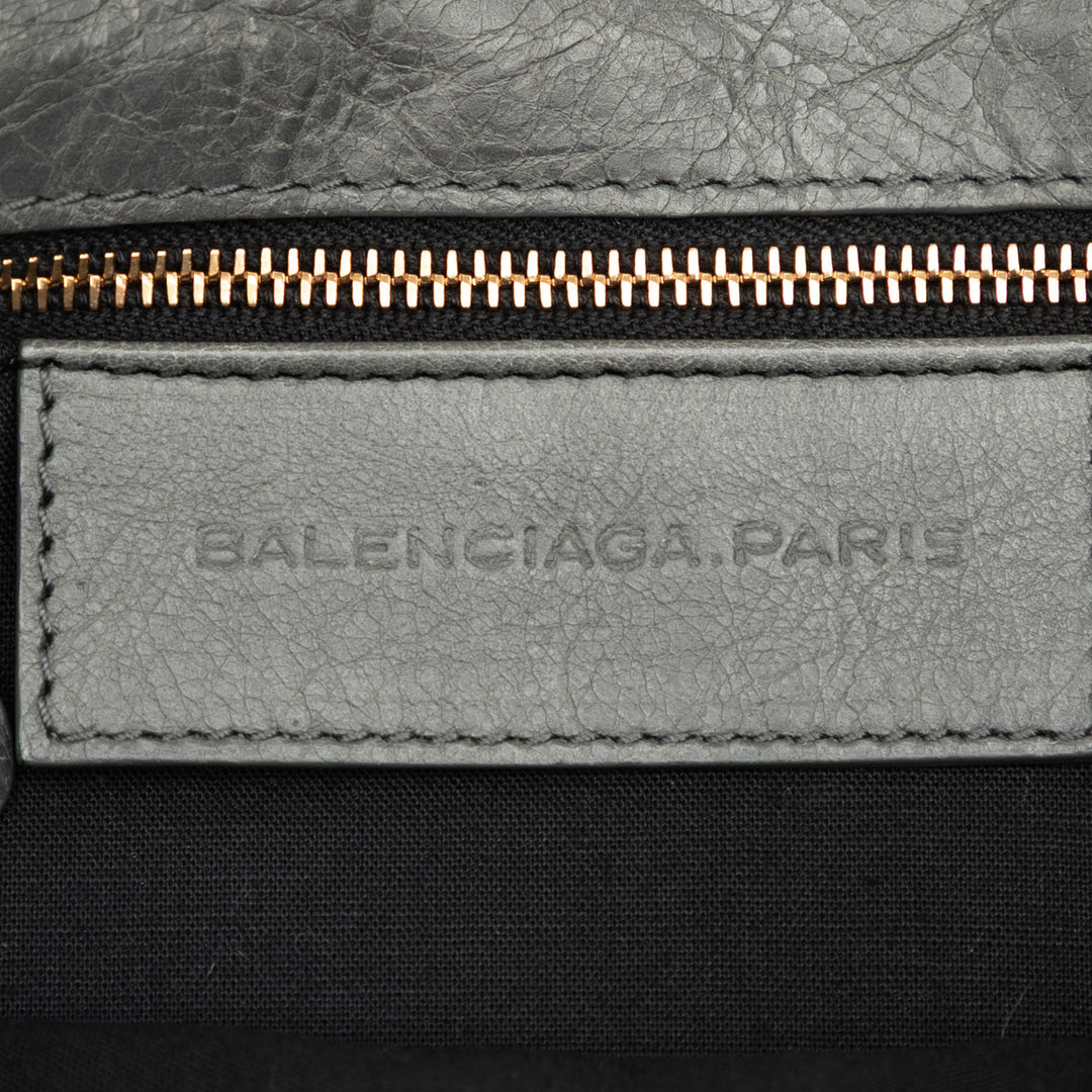 Balenciaga Motocross Giant 12 Enveloppe Pochette Cuir d'agneau Gris