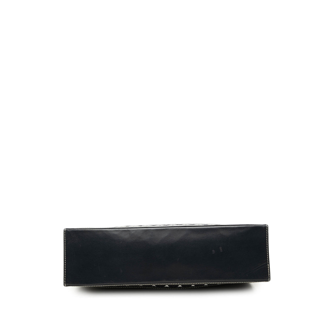 Y Cut Out Cabas Cuir de veau Noir