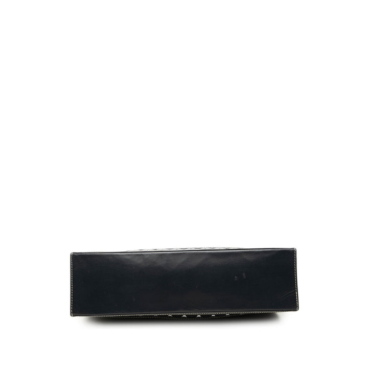 Y Cut Out Cabas Cuir de veau Noir