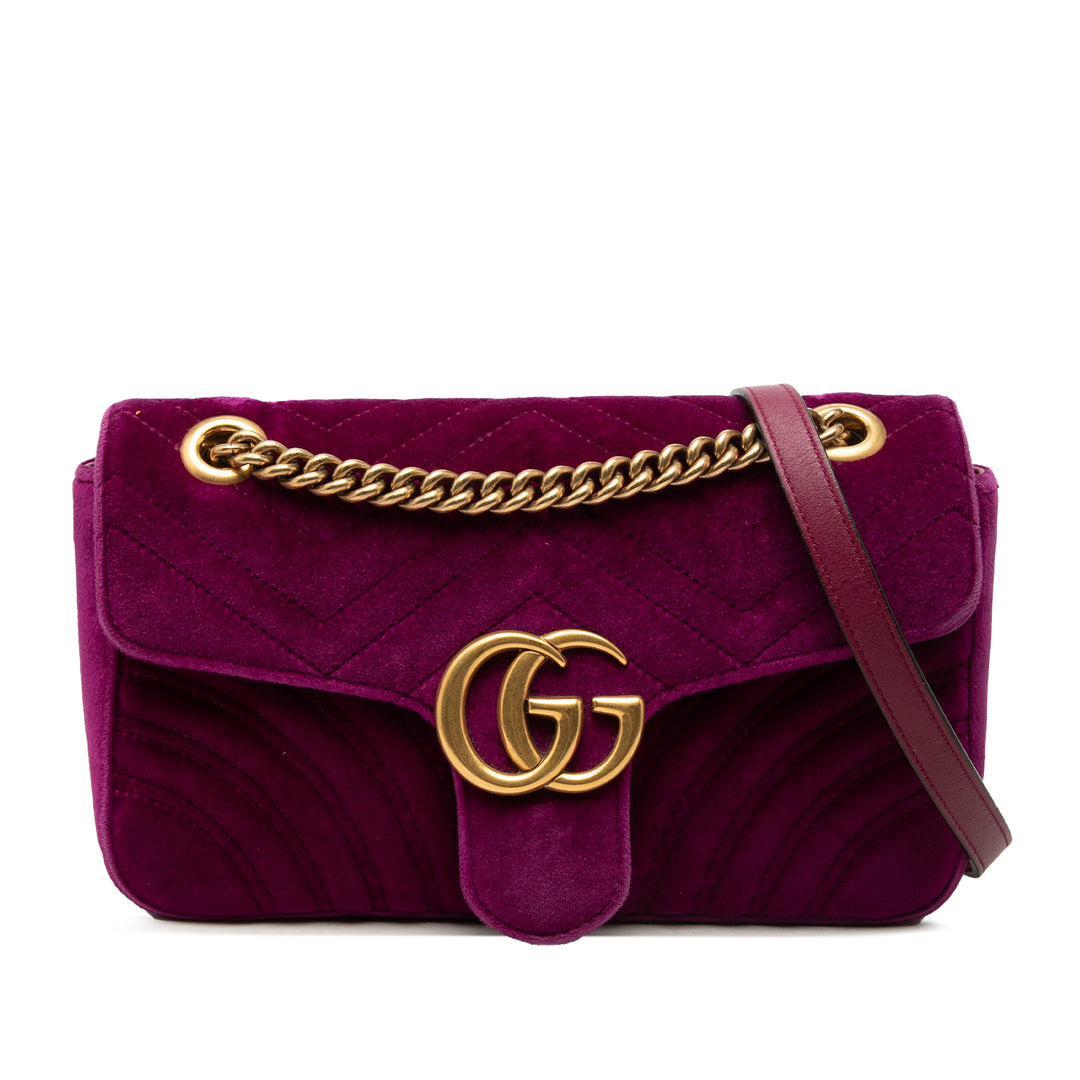 Gucci GG Marmont Matelasse Sac Moyen Velours