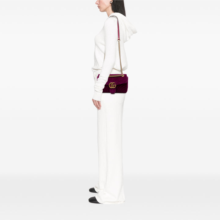 Gucci GG Marmont Matelasse Sac Moyen Velours