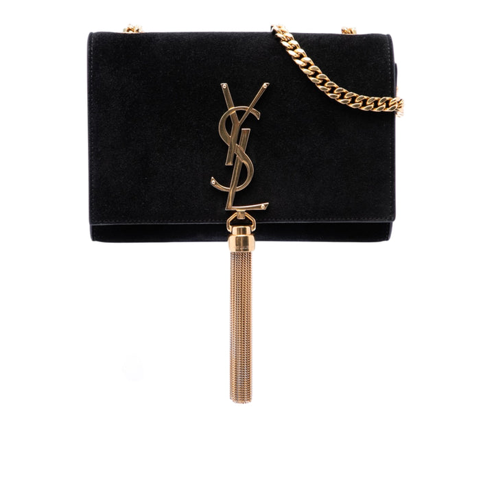 Saint Laurent Kate Pompon Sac Petit Velours