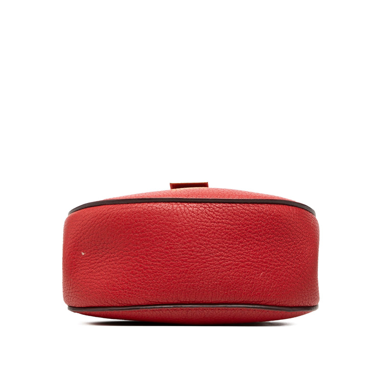 Grained Drew Sac Nano Cuir d'agneau Rouge
