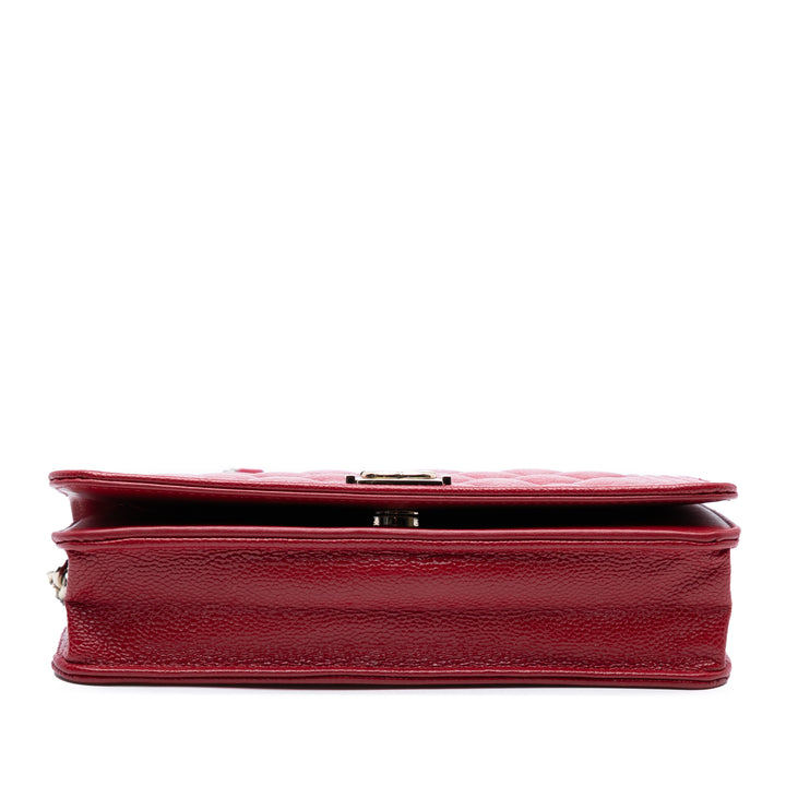 Chanel Matelassé Caviar Boy Wallet on Chain