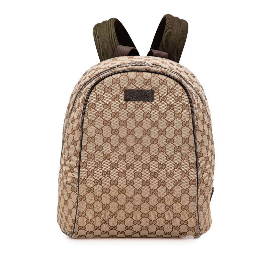 GG Canvas Backpack Brown - Gaby Paris