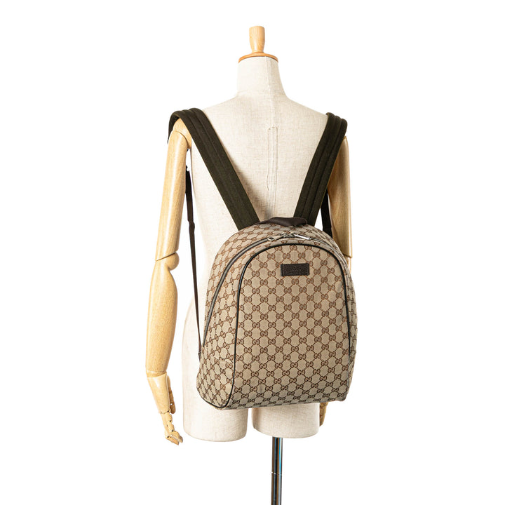 GG Canvas Backpack Brown - Gaby Paris